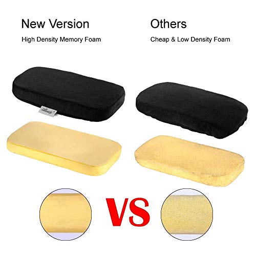Aloudy Arm Rest Pillows 11" x 4.5" Memory Foam Cushion Set of 2 for Office Chair – Large Elbow Forearm Pads