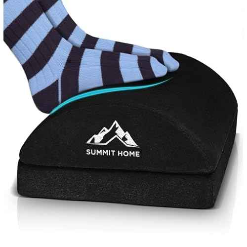 Ergonomic Under Desk Foot Rest for Office Use ? Adjustable Height Memory Foam Foot Stool Under Desk for Office Chair, Gaming Chair, Home & Car ? for Back, Knee, Hip & Foot Pain Relief