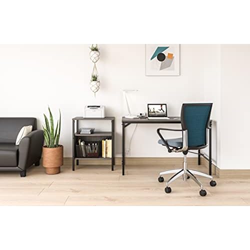 Safco Onyx Letter-Size Desktop Tub File, Collapsible For Compact Storage, Integrated Handles, Steel Mesh, Black
