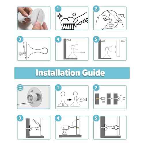 Door Stoppers Magnetic Door Catch - 6 Pack Stainless Steel Heavy Duty Door Stops for Bottom of Door, Wall & Floor Mounting No-Drill Strong Adhesive & Screws, Strong Door Holder to Keep Door Open,White