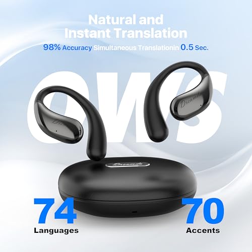 AI Language Translation Earbuds,Real-Time Translator for 144 Languages & Accents, HD Sound, Long Battery Life, Ideal for Travel and Business
