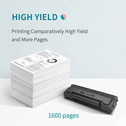 PANTUM PB-211 Black Toner Cartridge Compatible P2200, P2500W, P2502W, M6500NW, M6550NW, M6552NW, M6600NW, M6602NW Series, Yeilds up to 1600 Pages