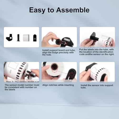 DK-22205 Continuous Paper Labels Compatible Replacement for Brother ql-800/ ql-820nwb/ ql-1100/ ql-500/ ql-550(10 Pack, 2.4" X 100 Ft.)