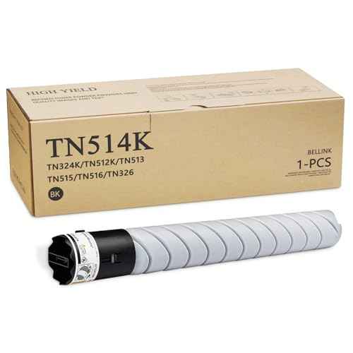 Compatible TN514K Toner Cartridge (1 Pack, Black, 29,000 Pages) for Konica Minolta Bizhub C458 C558 C658 Replaces TN514, TN324, TN326, TN512, TN513, TN515, TN516, A9E8130