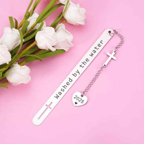 Baptism Gifts for Girls Boys 2025 Christian Confirmation Bookmark Gifts for Teens First Communion Christening Gifts for Goddaughter Godson Godchild Baby Girl Adult Baptism Gifts for Teen Religious