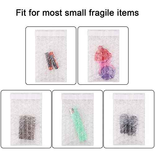 100Pack Small Bubble Out Bag Pouches 3.15" x 4" Self-Seal Bubble Pouches Bags, Double Walled Bubble Cushioning Bags, Self-Sealing Protective Wrap Cushioning Bags for Shipping, Packing, Moving