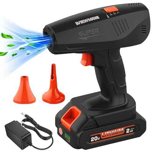 Compressed Air Duster with 20V Battery - 150,000RPM Cordless Electric Duster for PC Cleaning, 4-Gear Portable Air Blower with Magnetic Nozzles, for Keyboard, Computer, Car