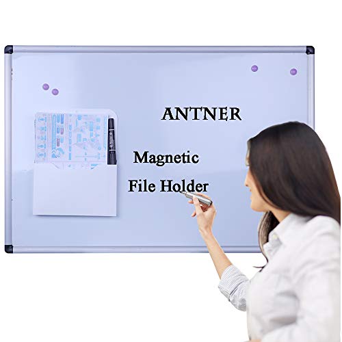 Antner White 2 Pack Magnetic Letter Size Wall File Organizer Office Supplies