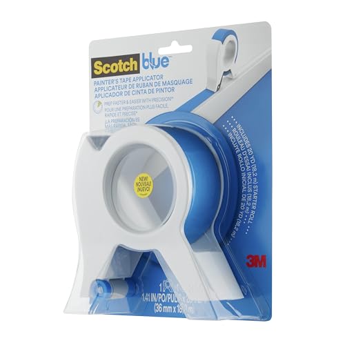 ScotchBlue 1.41 in x 20 yd Painter's Tape Applicator (TA3-SB-ESF) – Includes 20 yd Starter Roll, 1.41" Width