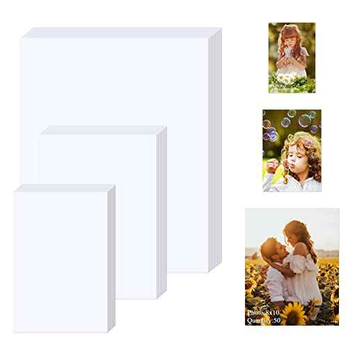 ZBEIVAN Photo Paper 4x6, 5x7, 8x10 inch, Glossy Photo Papers 150 Sheets, Inkjet Printer Photo Paper for Dye Ink, 200 GSM (50 Sheets of each size 4x6, 5x7, 8x10)