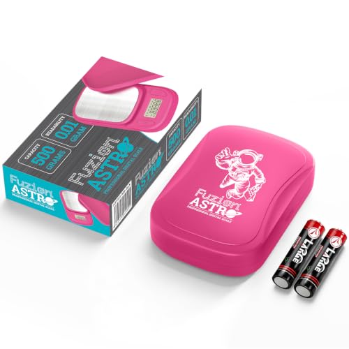 Fuzion Magenta Digital Pocket Scale 500g x 0.01g Food Jewelry Coin Weighing