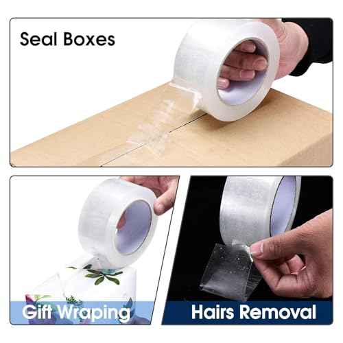 Pacific Mailer Clear Packing Tape, Heavy Duty Packaging Carton Tape for Shipping Packaing Moving Sealing, 2 Inch Wide, 2.7mil Thickness, 65 Yards Per Roll [Pack of 18]