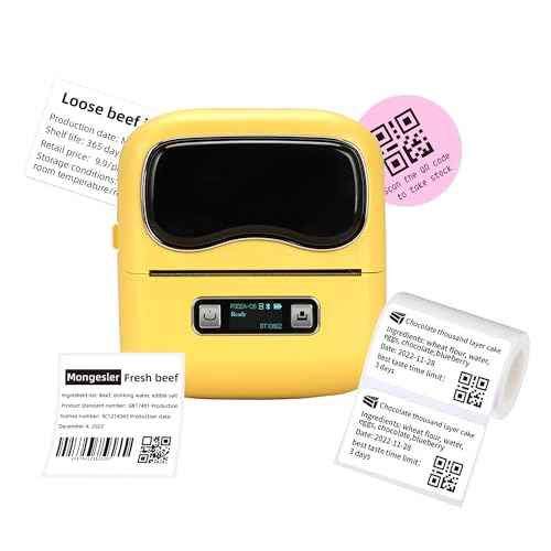 Label makers, 2-3 Inch Thermal Bluetooth Label Printer L9 Barcode Printer Mini Label Maker Easy to Use for Barcode,Address,Retail,Small Business,Shipping,Office,Clothing,Mailing(with 1 Roll Label)
