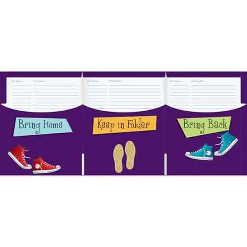 Weekly Take-Home Tri-Fold 3-Pocket Folders - 12 folders