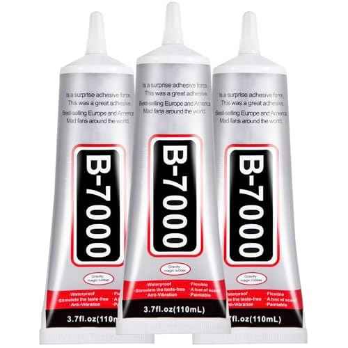 3.7oz B7000 Rhinestone Clear Glue for Jewelry Making, 110 ml Multipurpose Adhesive Jewlery Glue for Fabric, Tumblers, Rhinestones DIY Crafts, Nail Art, Makeup, Shoes, Cell Phones, Tablet, Wood