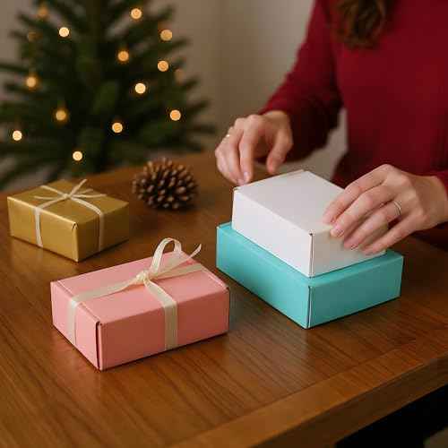 FARRAY 50 Pack of 7x5x2 Inches Small Shipping Boxes, Durable Corrugated Cardboard Boxes for Shipping, Gift, Mailing and Packaging, Teal