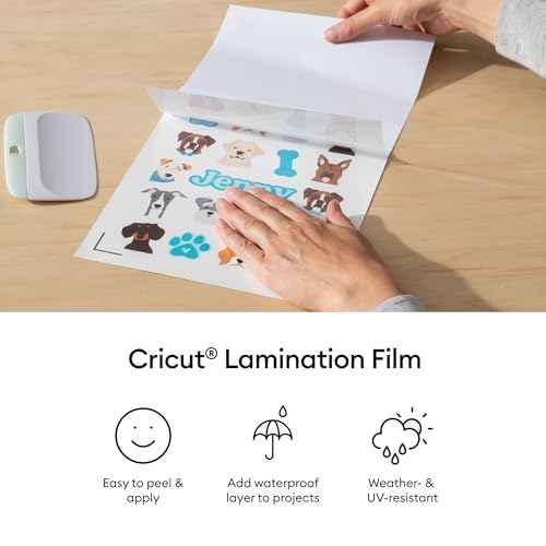 Cricut¢ç Lamination Film - 8.5 in x 11 in (30 Count) - 15 Holographic + 15 Transparent Laminate Sheets - Adds a Protective, UV-Resistant Finish to Stickers, Scrapbooks, Decals, Cards, & More