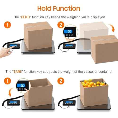 EcoGear Digital Weight Scale 440lbs Durable, Scales Digital Weight Postal Scale & Luggage Scale, Smart Heavy Duty Shipping and Postal Scale with Timer/Hold/Tare, Shipping Scale for Packages DC Adapter