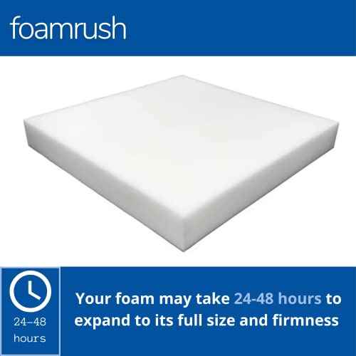 FoamRush 5" x 23" x 26" High Density Upholstery Foam Cushion, Square Foam for Dining Chairs, Chair & Wheelchair Seat Cushion Replacement
