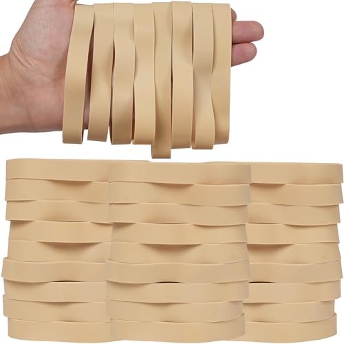 Large Rubber Bands 40 Pcs Size105 Heavy Duty Beig﻿e 5.12" Length – Multipurpose Elastic