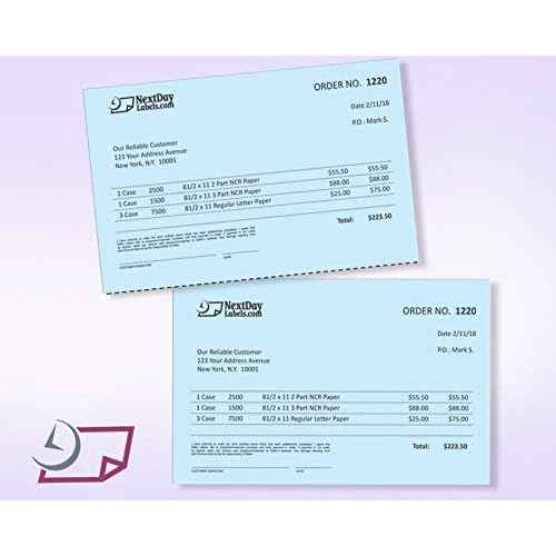 NextDayLabels - Pack of 500 Sheets, 8-1/2 x 11" Letter Size Perforated Paper (Blue, Perf @ 5-1/2")