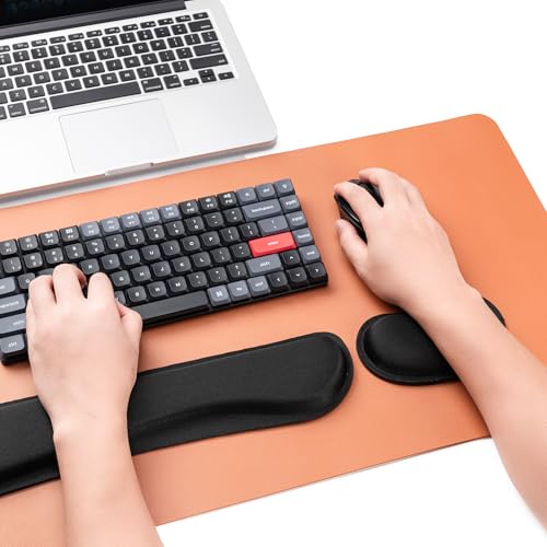 Hoewina Black Keyboard Wrist Rest, Ergonomic Support for Comfort