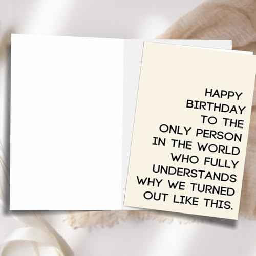 Funny Birthday Card for Sister Brother, Happy Birthday Sister Card, Humorous Brother Birthday Gifts, Hilarious Bday Cards Ferfect for Women, Men, and Siblings