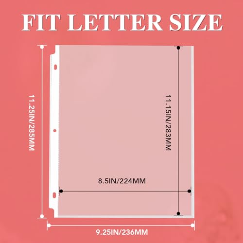 150 Pack Sheet Protectors 8.5 x 11 inch Clear Page Protectors for 3 Ring Binder Heavy Duty, Plastic Sleeves for Papers, Document