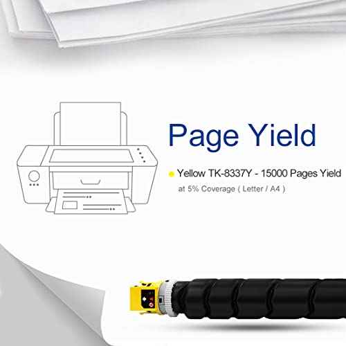 GREENRHINO Compatible Toner Cartridge Replacement for Kyocera TK-8337Y (1T02RLAUS0) Taskalfa 3252ci 3253ci CS3252ci CS3253ci (Yellow, 1-Pack)