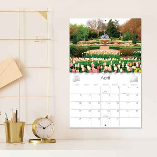 Current 2026 Seasons Wall Calendar, 12-Inch x 9-Inch Size Closed, 18-Inch Size Open, Large Bookstore-Quality, Spiral-Bound Hanging Monthly Wall Calendars for Kitchen & Office