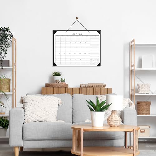2026 Desk Calendar - Large Desk Calendar 2026, Jan. 2026 - Dec. 2026, 22" x 17", 2026 Calendar, 4 Corner Protectors, 2 Hanging Holes, Holidays, Julian Dates, TO-DO & Notes Section