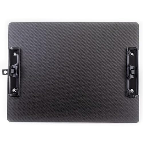 Carbon Fiber 2-Clip Clipboard with Pen Holder,Black Outdoor Double Clip Clipboard 8.5x11,3k Twill Carbon Fiber with 2 Strong Metal Clips, A4/Letter Size