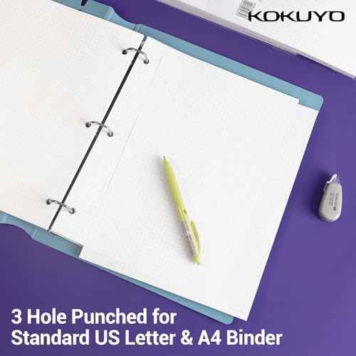 KOKUYO 5x5 Graph Paper, Loose Leaf Paper 8.25"x11", 100 Sheets, Smooth Writing Surface, Bleed Resistant Filler Paper for Math, Engineering, Art Projects. Japan Import (WSG-NO-887G2)