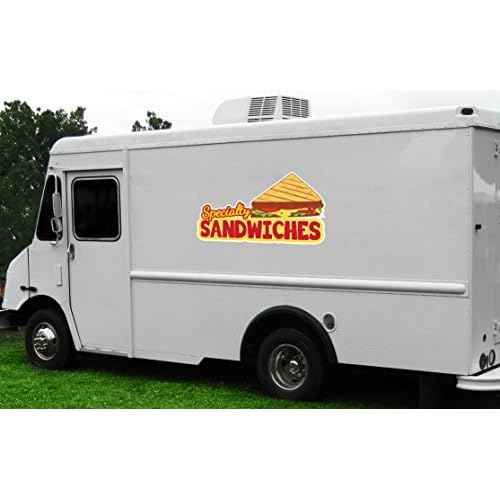 Specialty Sandwiches 48" Concession Decal Sign cart Trailer Stand Sticker Equipment