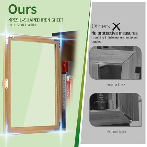 12.99 x 11.22 x 16.93 Inch Waterproof Outdoor Library Book Box - Wooden Community Sharing Cabinet