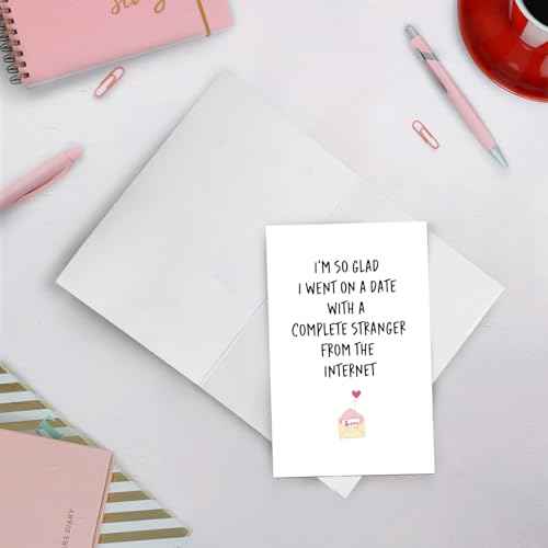 SuperShunhu Funny Anniversary Card for Husband Wife, Hilarious Wedding Anniversary Card, Valentine's Day Card Gifts for Him Her, Internet Stranger Greeting Card, Online Dating Card