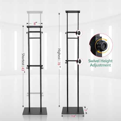 Poster Stand - Heavy Duty Poster Board Stand, Double-Sided Display for Board & Foam Sign, Floor Sign Holder Stand with Base, Adjustable Height Up to 78 inches for Wedding Restaurant Business (1 Pack)