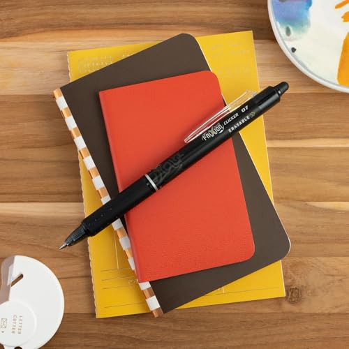 Pilot FriXion Clicker Erasable Gel Pens - Fine Point 0.7mm Black Ink, 3-Pack