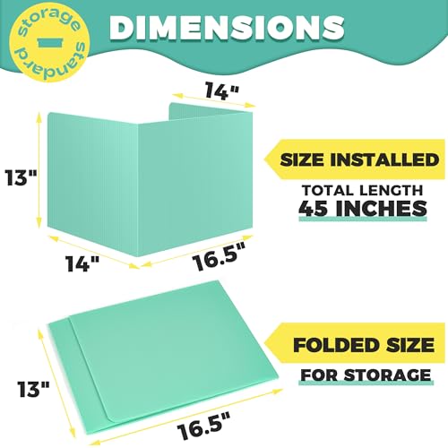 Pastel Desk Privacy Folders - 16 Pack Student Classroom Dividers - Storage Standard