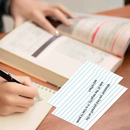 KAISA Lined Index Card 3"x5" Index Cards Flashcards, 2400 Count Ruled on Front, Blank on Back Index Cards, White 24 pack of 100 Shrink, Made in the USA