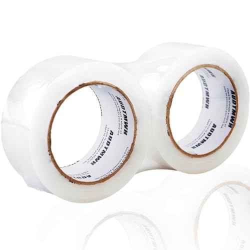 Packing Tape Refills, Clear, Packaging Tape Heavy Duty Designed for Moving, Shipping and Packing, Mailing,1.88" x 60 yds, 2 Rolls