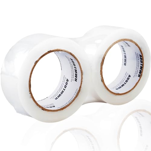 AUDTMWH Packing Tape Refills Clear 1.88" x 60 Yards, 2 Rolls - 120 Yards Total