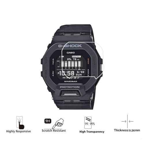 Walieoka Screen Protector Compatible with Casio GBD200 Series,9H Hardness Tempered Glass Protective Film,Scratch Resistant Anti-Fingerprint [ 2 Pack]