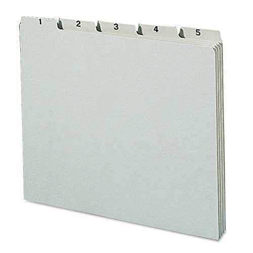 Smead Pressboard Guides, 1/5-Cut Tab, Daily (1-31), Letter Size, Gray/Green, Set of 31 (50369)
