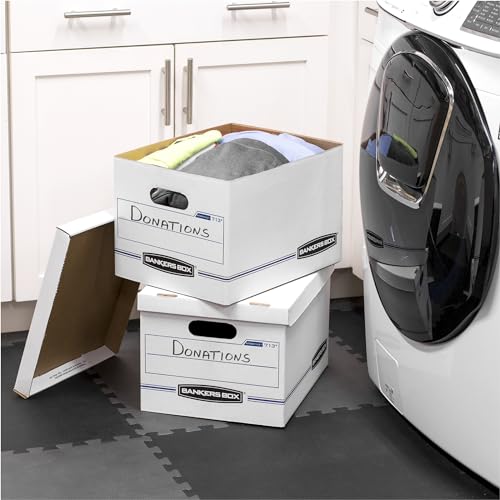 Bankers Box 30-Pack File Storage Boxes with Lids for Letter & Legal Documents