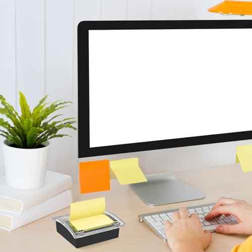 Post it Note Dispenser,3x3 Inches£¬Sticky Note Holder, Black Base,Pop up Post it Notes Dispenser for Office Home Classroom Desk Supplies