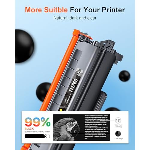 E-Z Ink Pro TN760 TN-760 TN730 TN-730 Toner Cartridge Replacement for Brother tn760 TN-760 to Use with HL-L2350DW HL-L2370DW HL-L2390DW HL-L2395DW MFC-L2710DW MFC-L2750DW Printer(4black)