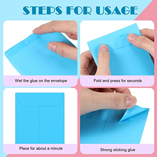 Geyee 500 Pcs Colorful Self-Adhesive Coin Envelopes 2.25 x 3.5 Inches - Small Money Wallets