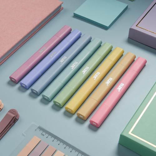 BLIEVE Bible Highlighters No Bleed Through Pastel Colors - Candy Variation, Dual Tip, 8 Pack