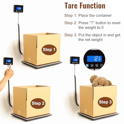 Miseyo Digital Shipping Scale 660lbs with High Precision Stainless Steel Postal Weighing Platform